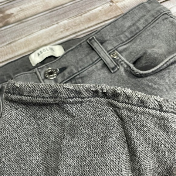 AGOLDE Denim Jeans Black Wash High Rise Straight Leg Size‎ 29 - Picture 9 of 11